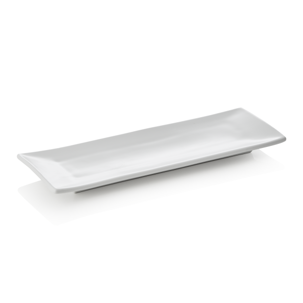 Assiette à sushi en porcelaine - 26,5 x 9 x 2 cm (lot de 6)