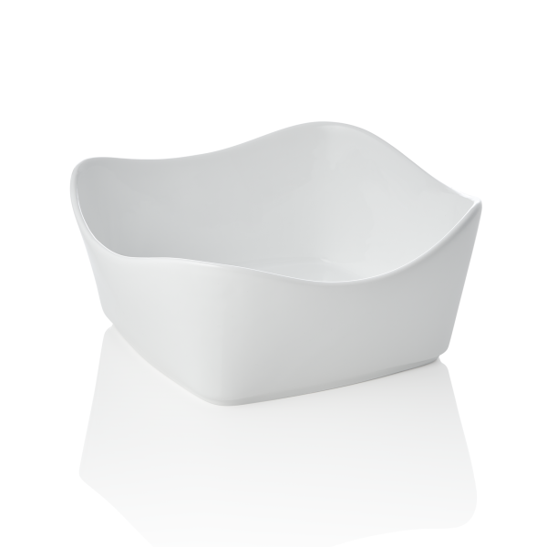 Saladier carré en porcelaine - 20,5 x 20,5 x 8,5 cm