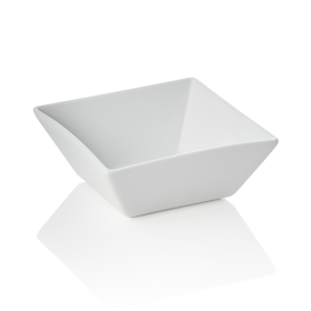 Ravier carré bords évasés en porcelaine - 12 x 12 x 5 cm (lot de 6)