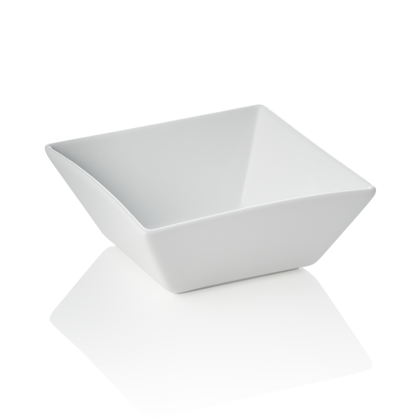 Ravier carré bords évasés en porcelaine - 12 x 12 x 5 cm (lot de 6)