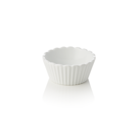 Mini-bol en porcelaine bords cannelés - 40 ml (lot de 6)