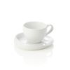 Tasse à espresso et soucoupe en porcelaine - 70 ml (lot de 6)