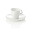 Tasse à espresso en porcelaine - 80 ml - Avec soucoupe (lot de 4)