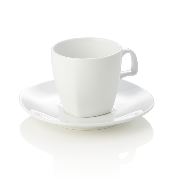 Tasse à cappuccino en porcelaine - 180 ml - Avec soucoupe (lot de 4)
