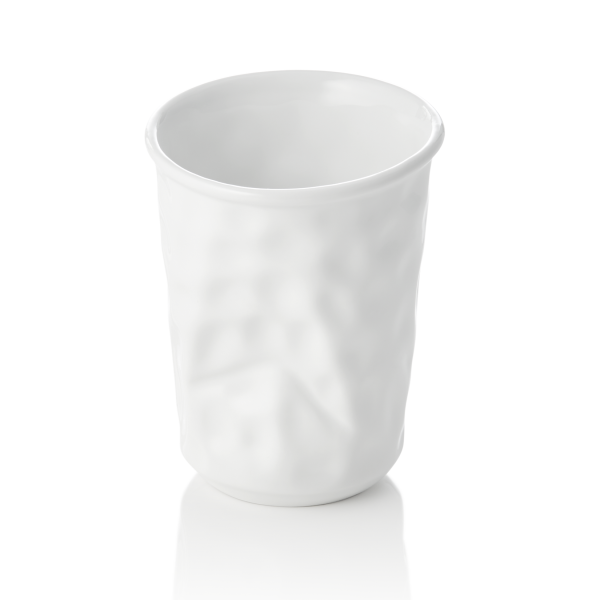 Gobelet froissé en porcelaine - 200 ml (lot de 4)