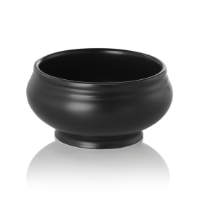 Bol à soupe en porcelaine noire mate Ø 12,5 cm - 500 ml