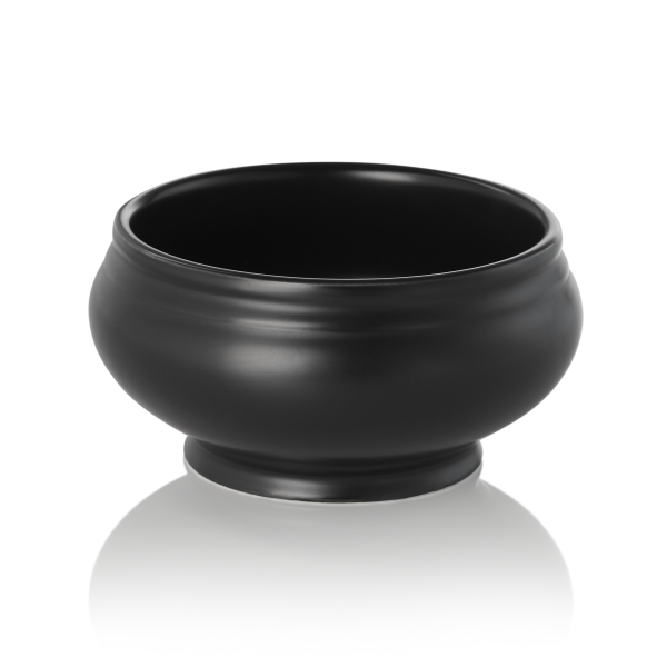 Bol à soupe en porcelaine noire mate Ø 12,5 cm - 500 ml