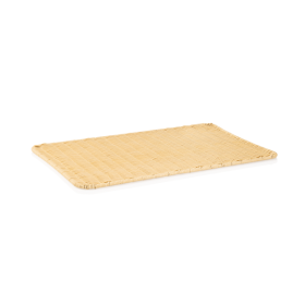 Plateau de présentation en polypropylène - 60 x 40 x 1 cm - Beige clair