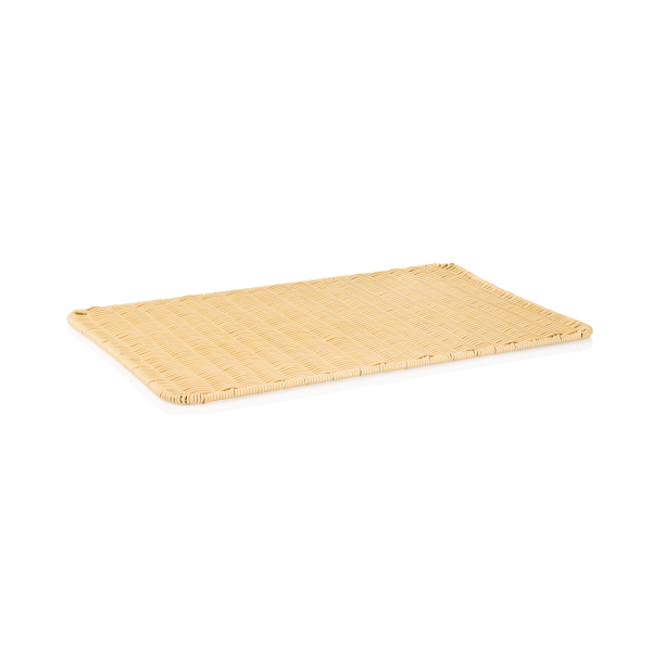 Plateau de présentation en polypropylène - 60 x 40 x 1 cm - Beige clair