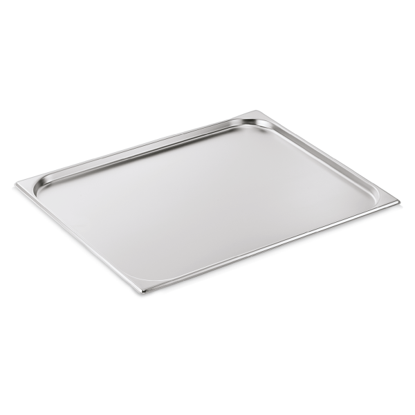 Bac gastro en acier chrome-nickel - GN 2/1 - Profondeur 20 mm