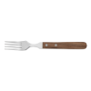 Fourchette à steak acier chromé 13/0 - Manche bois (lot de 6)