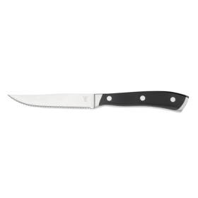 Couteau à steak acier chromé 13/0 - Manche ABS - Lame 11 cm (lot de 6)