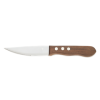 Couteau à steak acier chromé 13/0 - Manche bois de pakka - Lame 12 cm (lot de 6)