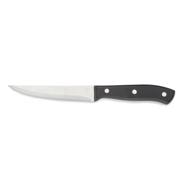 Couteau à steak acier chromé 13/0 - Manche POM - Lame 12 cm (lot de 6)