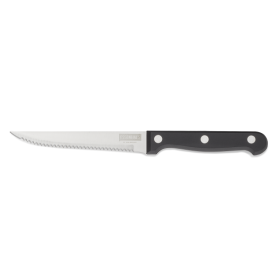 Couteau à steak acier chromé 13/0 - Manche PP - Lame 12 cm (lot de 6)