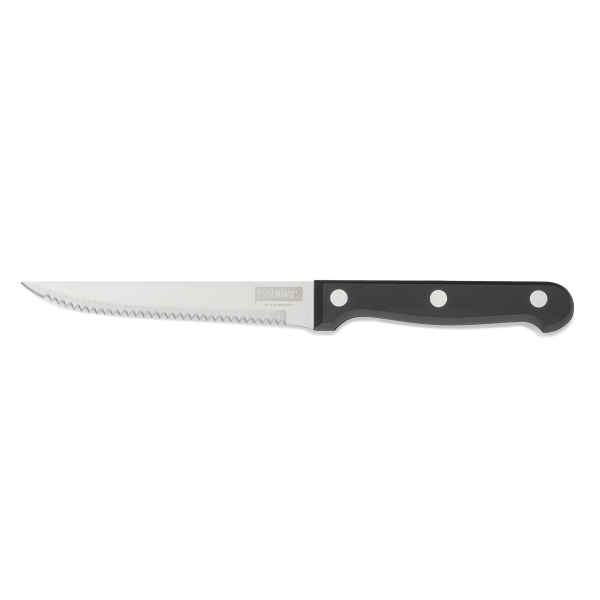 Couteau à steak acier chromé 13/0 - Manche PP - Lame 12 cm (lot de 6)
