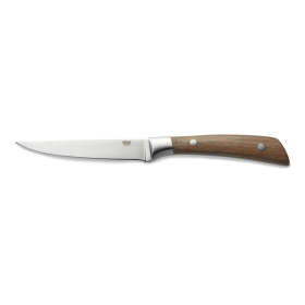 Couteau à steak en acier 420 - Manche bois de rosier - Lame 12 cm (lot de 6)