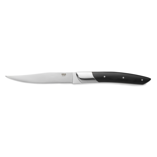 Couteau à steak en acier 420 - Manche en bois de santal - Lame 11 cm (lot de 6)