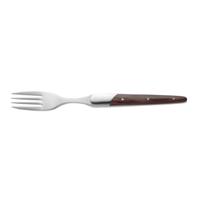 Fourchette à steak en acier 420 - Manche en pakka rougeâtre (lot de 6)