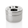 Cendrier coupe-vent inox chromé - Ø 10 cm - Hauteur 8 cm