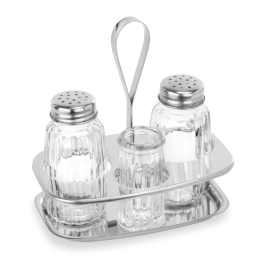 Ménagère 3 pièces verre et inox - 12,5 cm