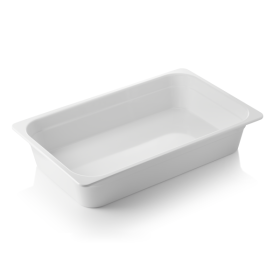 Bac gastro GN 1/1 en mélamine blanche - Profondeur 65 mm