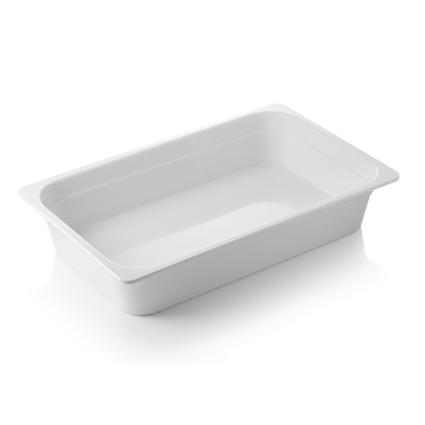Bac gastro GN 1/1 en mélamine blanche - Profondeur 65 mm