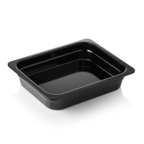 Bac gastro GN 1/2 en mélamine noire - Profondeur 65 mm