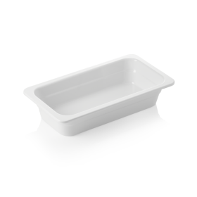 Bac gastro GN 1/3 en mélamine blanche - Profondeur 65 mm