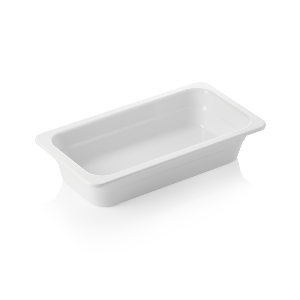 Bac gastro GN 1/3 en mélamine blanche - Profondeur 65 mm