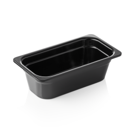 Bac gastro GN 1/3 en mélamine noire - Profondeur 100 mm