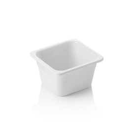 Bac gastro GN 1/6 en mélamine blanche - Profondeur 100 mm