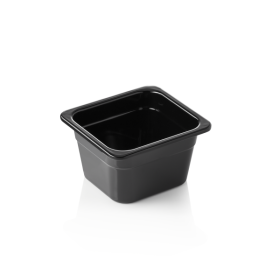 Bac gastro GN 1/6 en mélamine noire - Profondeur 100 mm