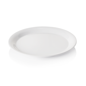 Assiette plate en mélamine blanche - Ø 26 cm