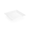 Assiette carrée en mélamine blanche - 26 x 26 cm