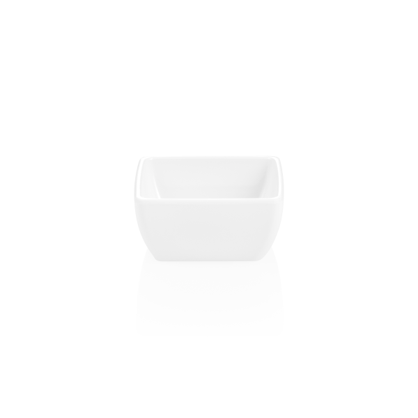 Bol carré en mélamine blanche - 9 x 9 cm - 150 ml