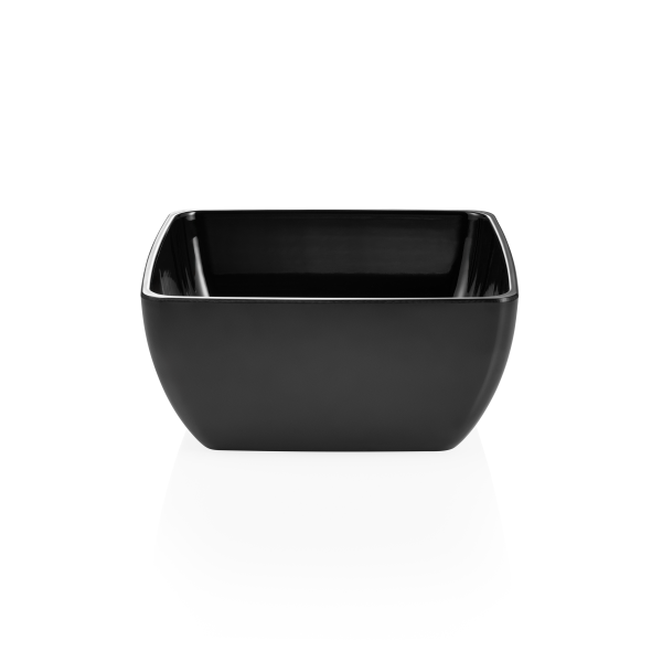 Saladier carré en mélamine noire - 19 x 19 cm - 2 L