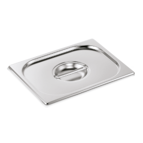Couvercle GN 1/2 en acier chrome-nickel avec encoche pour cuillère