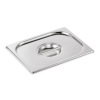 Couvercle GN 1/2 en acier chrome-nickel avec encoche pour cuillère