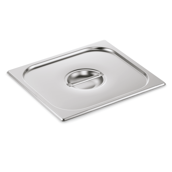 Couvercle GN 2/3 en acier chrome-nickel avec encoche pour cuillère