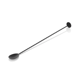 Cuillère de bar Twisted inox 18/8 - 33,5 cm - Noire