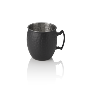 Moscow Mule inox 18/8 martelé - 500 ml - Noir