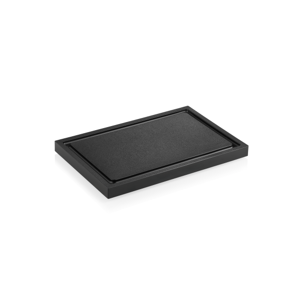 Planche à découper avec rigole d'écoulement - 30 x 20 x 2 cm - Noire