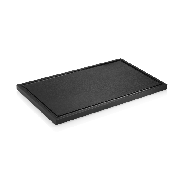 Planche à découper avec rigole d'écoulement - 50 x 30 x 2 cm - Noire
