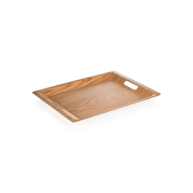 Plateau antidérapant en papier renforcé de mélamine - Avec anses - 45,5 x 34,5 x 2,5 cm