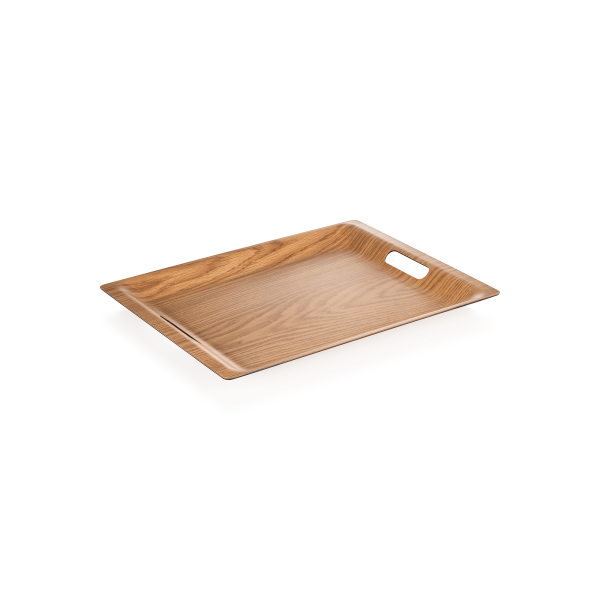 Plateau antidérapant en papier renforcé de mélamine - Avec anses - 45,5 x 34,5 x 2,5 cm