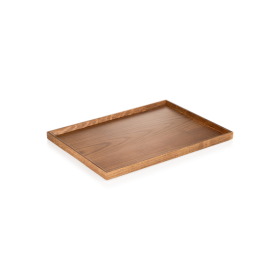 Plateau antidérapant en bois - 44 x 32 x 2 cm
