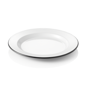 Assiette plate émaillée Ø 24 cm