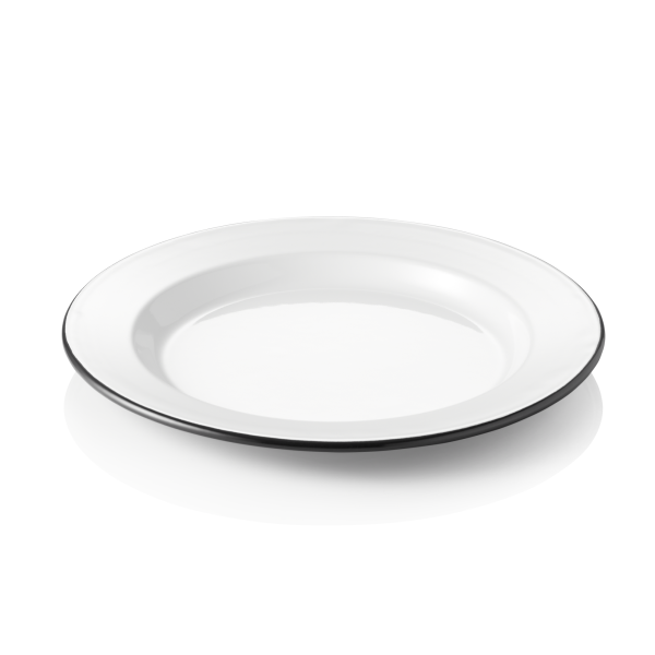 Assiette plate émaillée Ø 24 cm