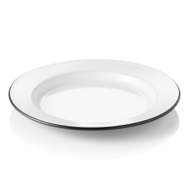 Assiette plate émaillée Ø 26 cm
